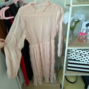 Pink ruffle dress